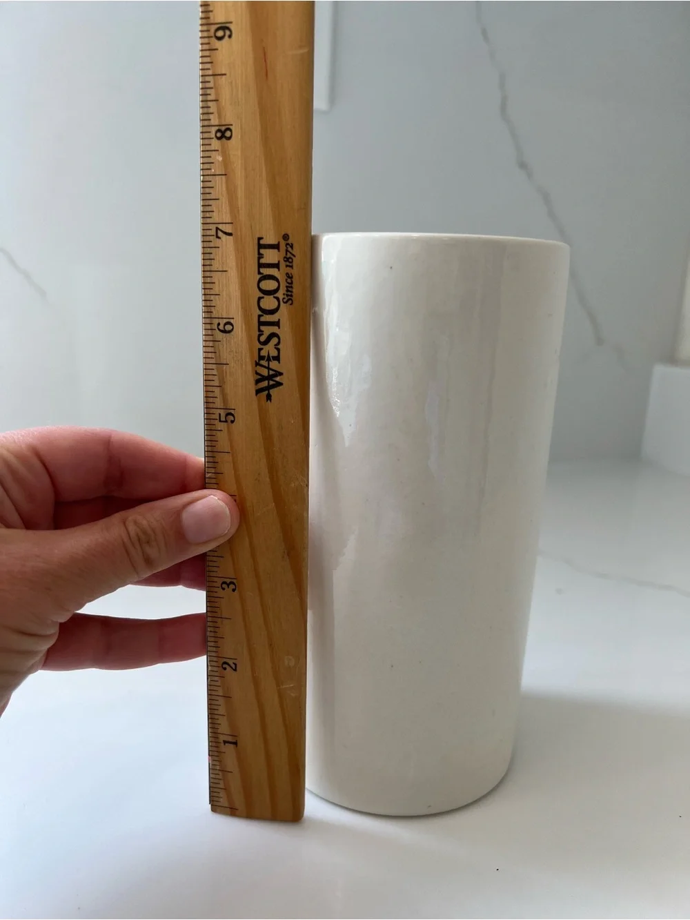 Haeger sleek white